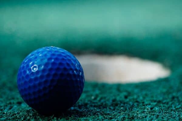 Blue golfball.