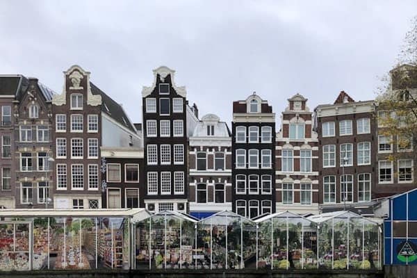Bloemenmarkt, floating flower market in Amsterdam