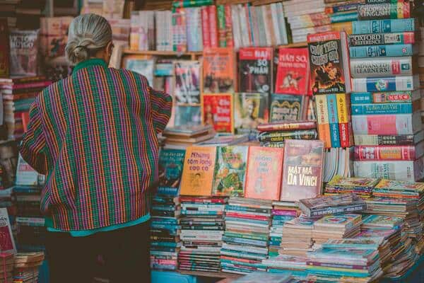 Woman browsing for books 