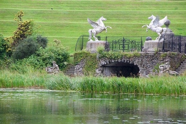 Winged horses at Powerscourt Gardens