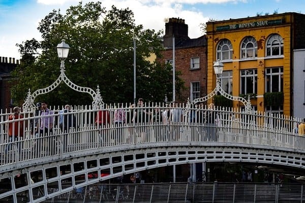 The Winding Stair and Ha'Penny Bridge in Dublin