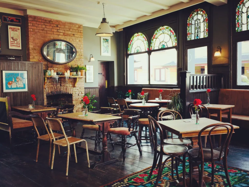 Dining area of The Black Dog Beer House