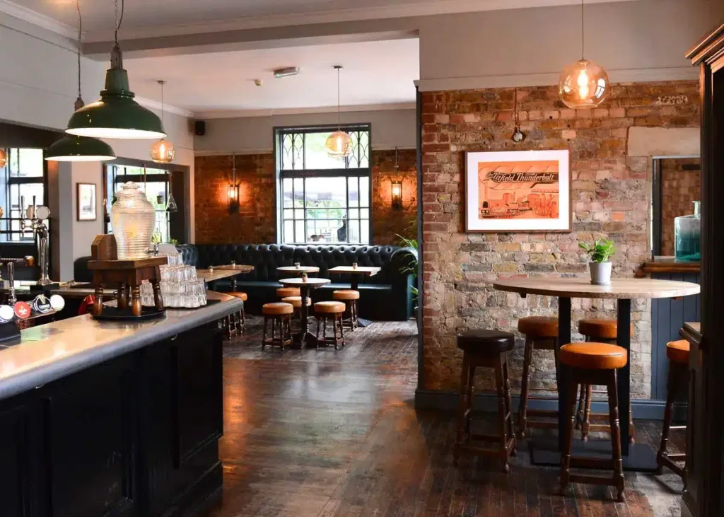 Bar and dining area of The Grove