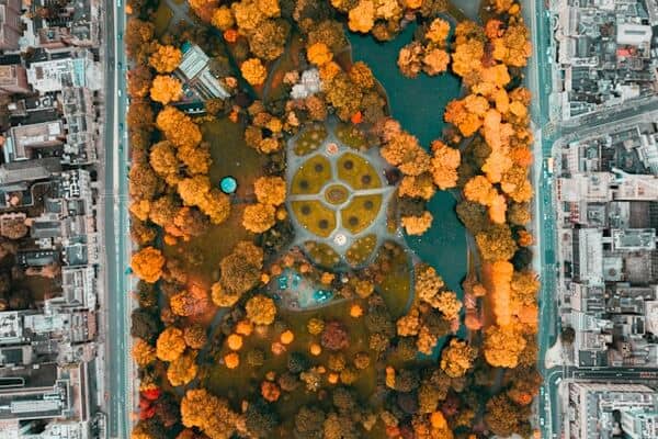 St Stephen's Green in Dublin in autumn
