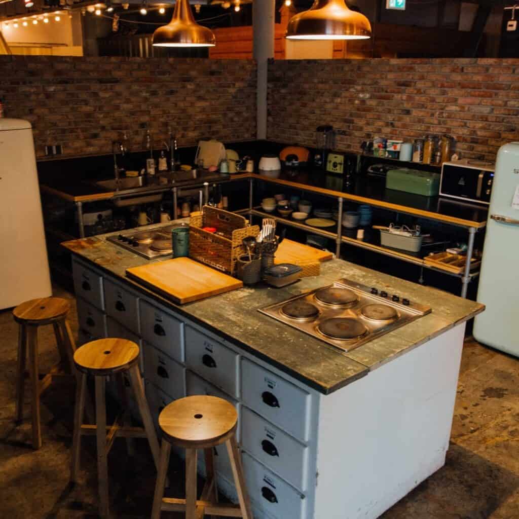 the interior of clinkmama hostel in amsterdam