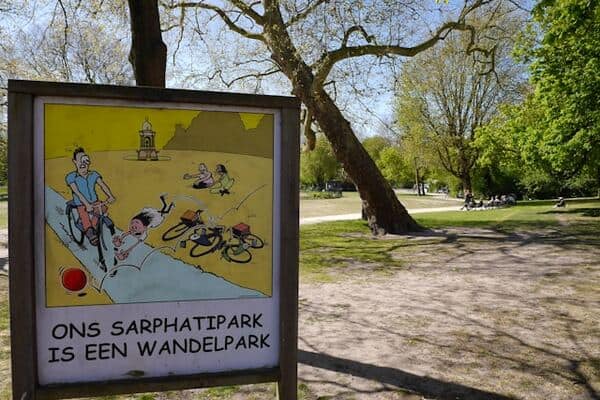 Sarphatipark in Amsterdam city centre