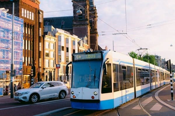 tram in Amsterdam