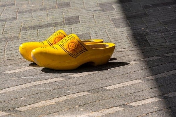 Yellow traditional clogs