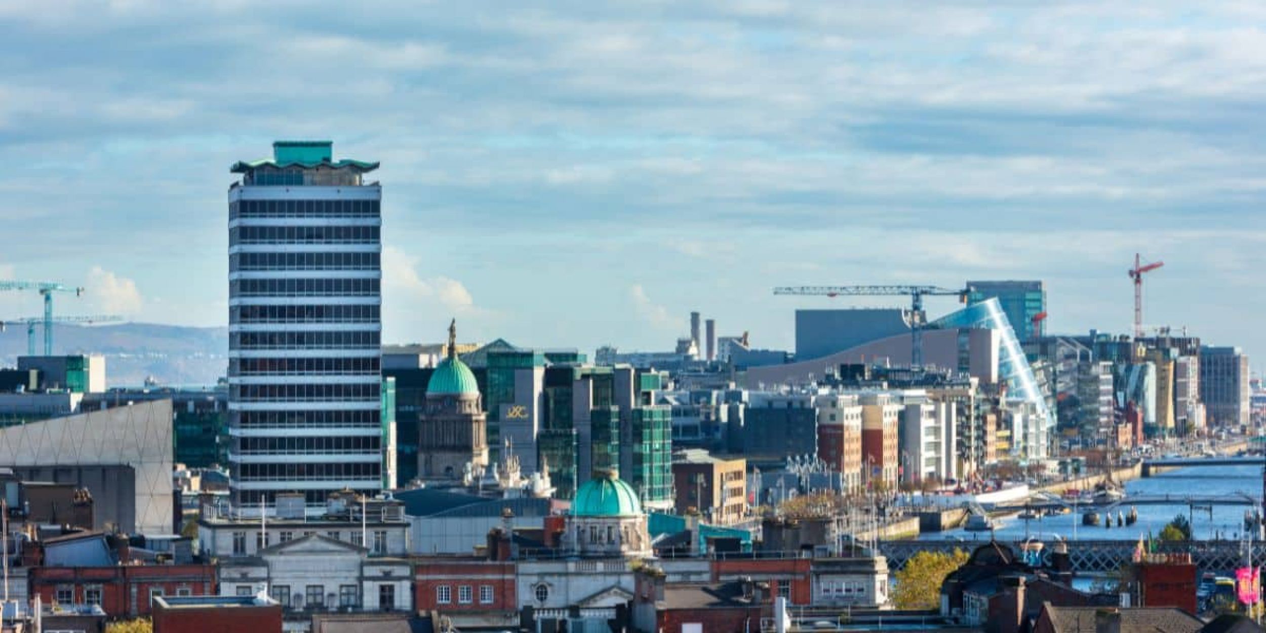der Blick aus dem 10. Stock auf die Stadt vom Clink i Lar
