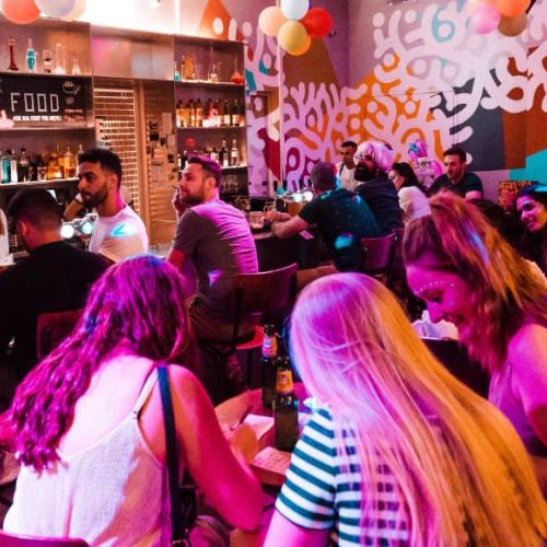 guests enjoying a drink at clinknoord amsterdam